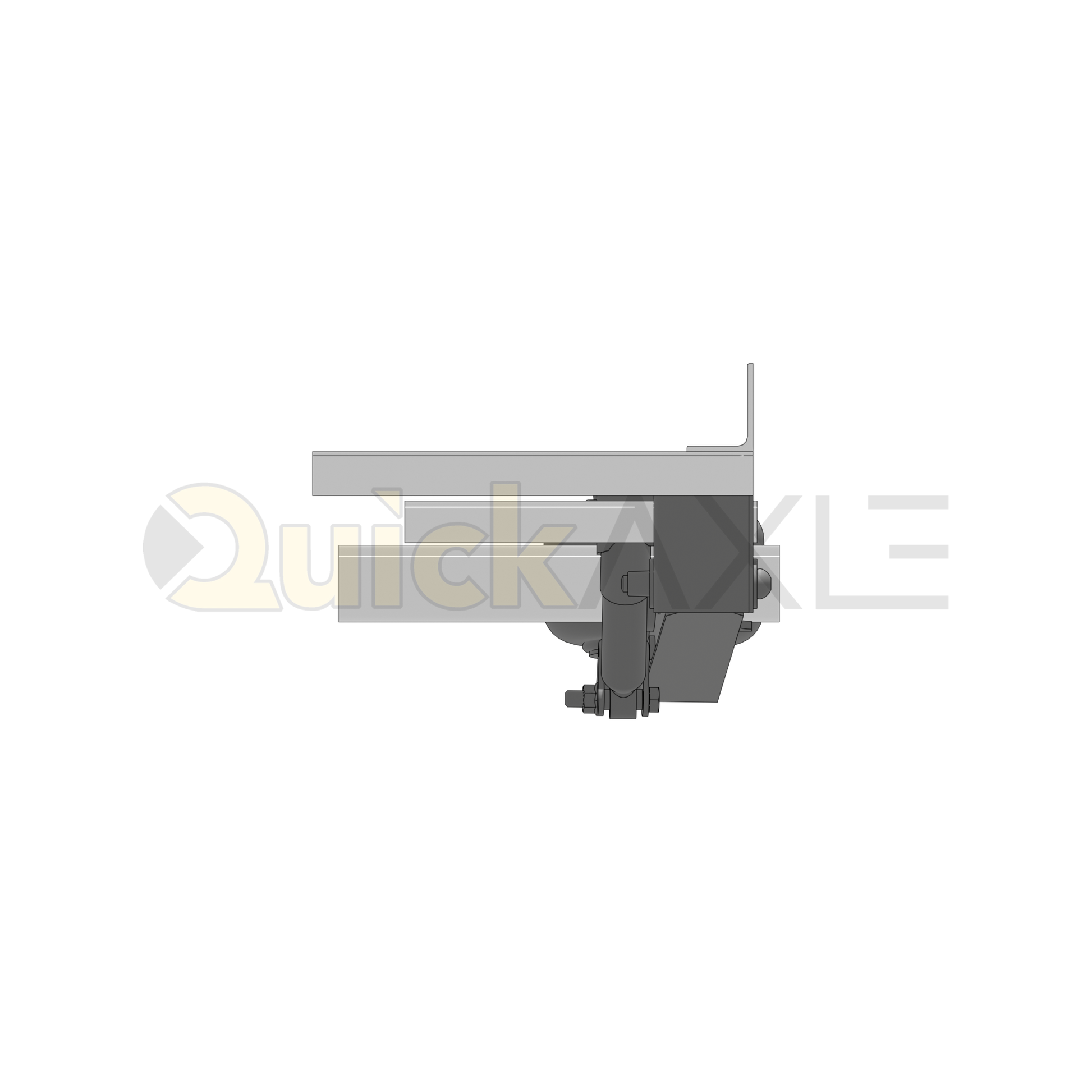 Ridewell RAR-244 Trailer Underslung Air Ride Suspension - Non-Steerable - 8,000 lb Capacity - 2440002