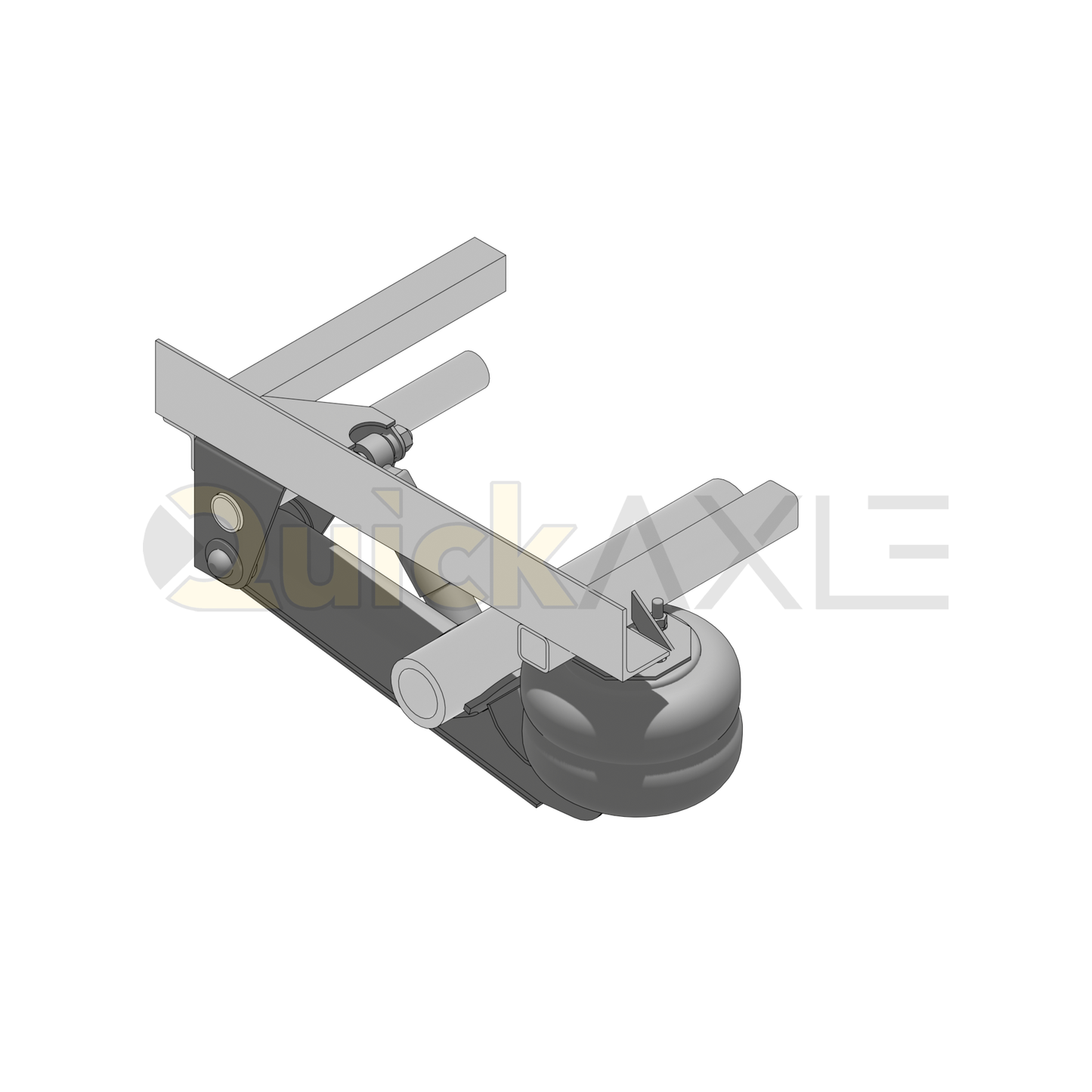 Ridewell RAR-244 Trailer Underslung Air Ride Suspension - Non-Steerable - 8,000 lb Capacity - 2440003