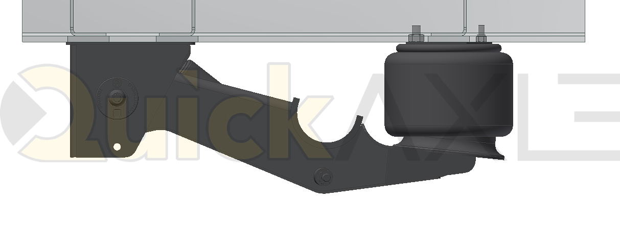 Ridewell RAR-244 Trailer Underslung Air Ride Suspension - Non-Steerable - 16,000 lb Capacity - 2441001