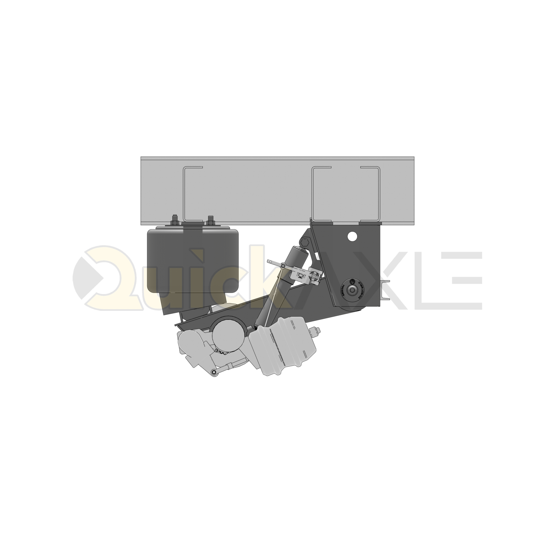 Ridewell RAR-260HT Trailer Overslung Air Ride Suspension - Non-Steerable - 25,000 lb Capacity - 2600117