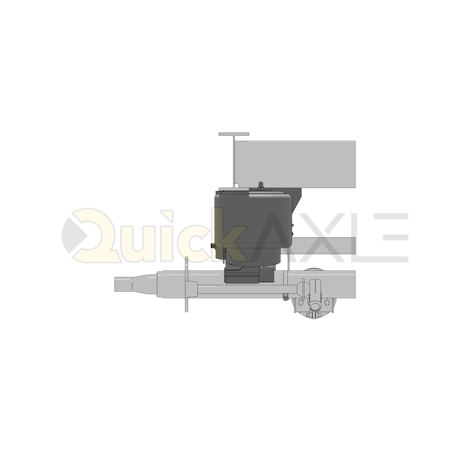 Ridewell RAR-260HT Trailer Overslung Air Ride Suspension - Non-Steerable - 25,000 lb Capacity - 2600117
