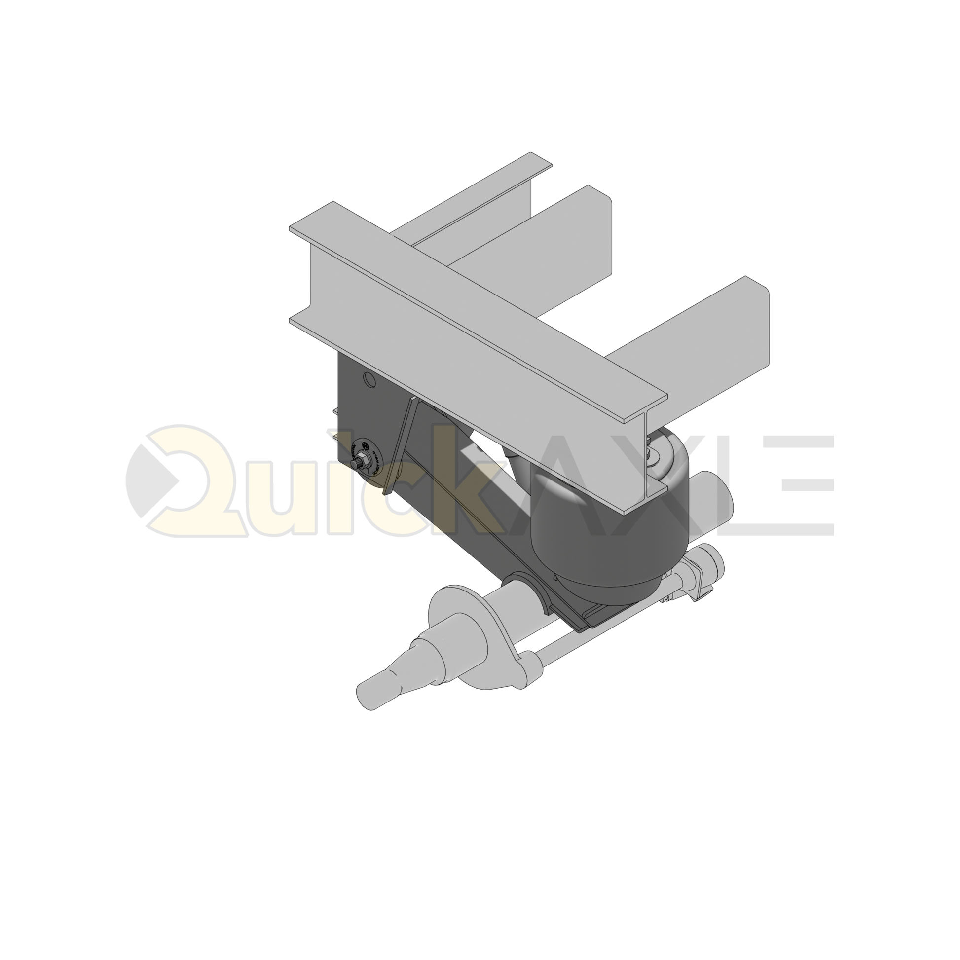 Ridewell RAR-260HT Trailer Overslung Air Ride Suspension - Non-Steerable - 25,000 lb Capacity - 2600117