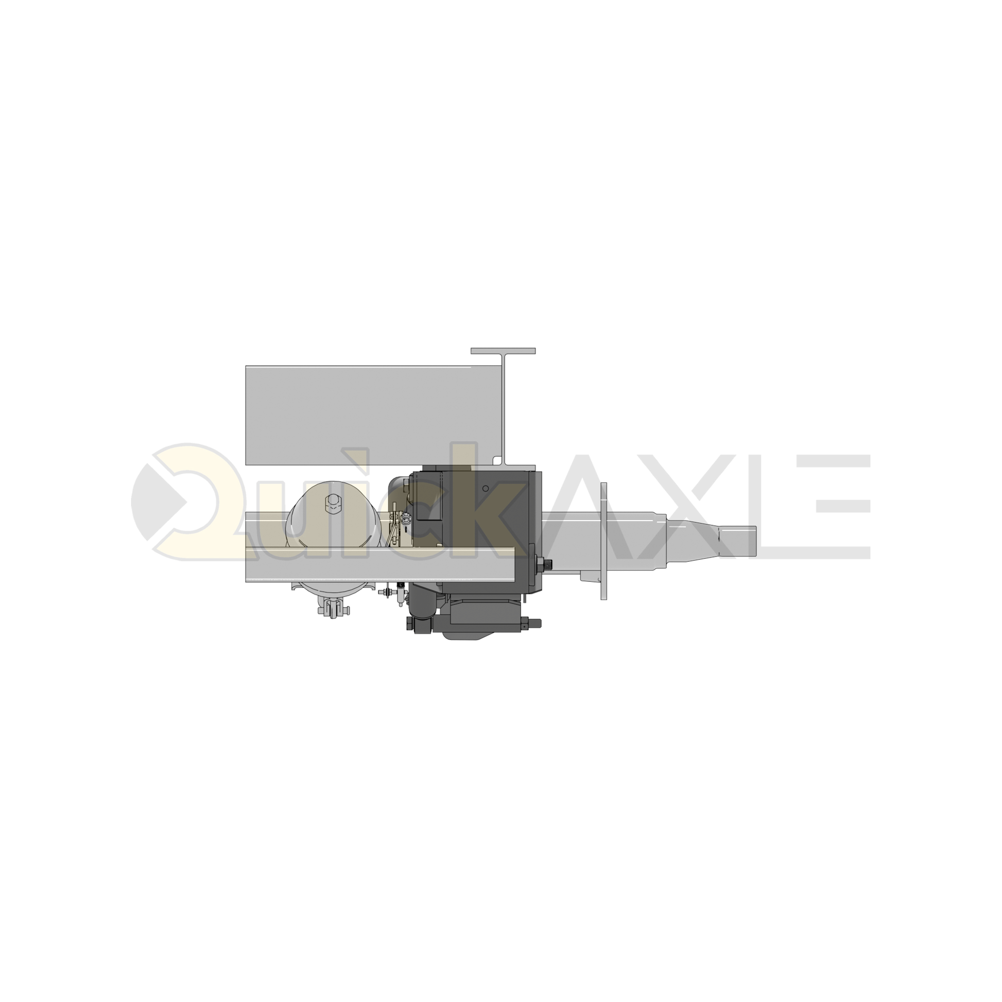 Ridewell RAR-260HT Trailer Underslung Air Ride Suspension - Non-Steerable - 25,000 lb Capacity - 2600206