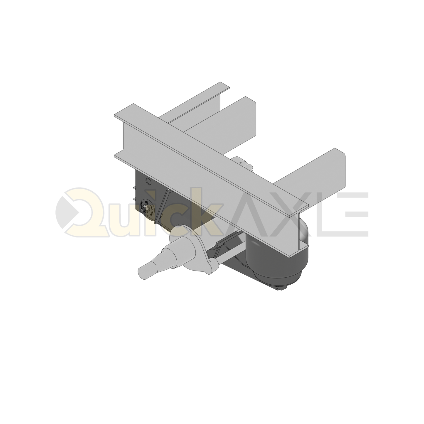 Ridewell RAR-260HT Trailer Underslung Air Ride Suspension - Non-Steerable - 25,000 lb Capacity - 2600206
