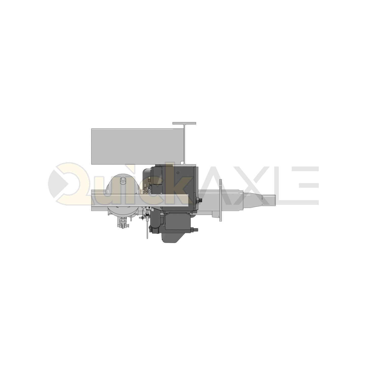 Ridewell RAR-260HT Trailer Underslung Air Ride Suspension - Non-Steerable - 25,000 lb Capacity - 2600208