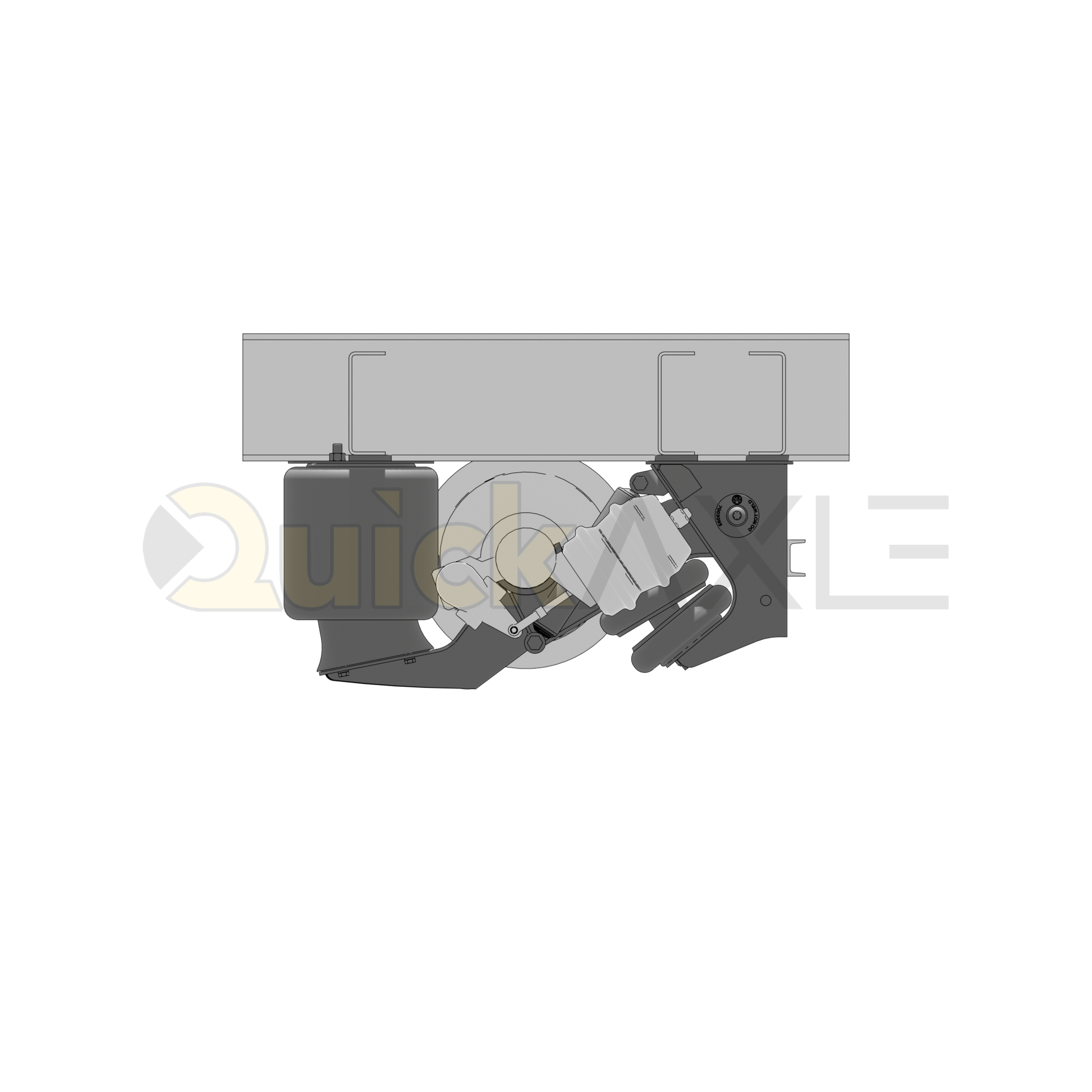 Ridewell RAR-260HT Trailer Integrated Lift Underslung Air Ride Suspension - Non-Steerable - 25,000 lb Capacity - 260020803+D