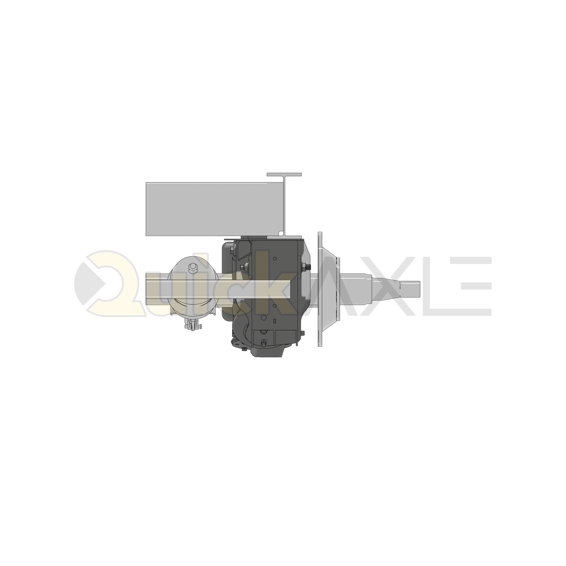 Ridewell RAR-260HT Trailer Integrated Lift Underslung Air Ride Suspension - Non-Steerable - 25,000 lb Capacity - 260020803+D