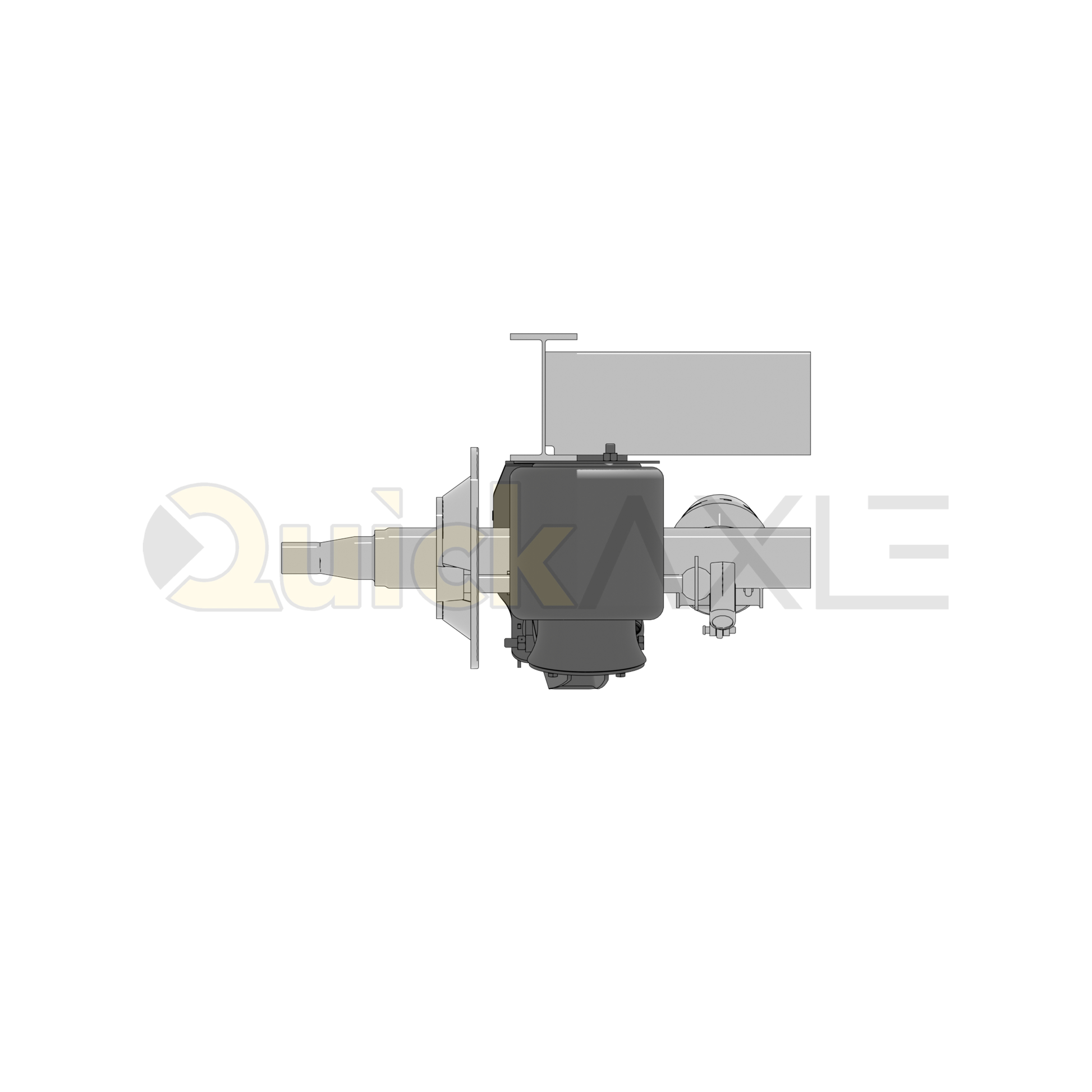 Ridewell RAR-260HT Trailer Integrated Lift Underslung Air Ride Suspension - Non-Steerable - 25,000 lb Capacity - 260020803+D