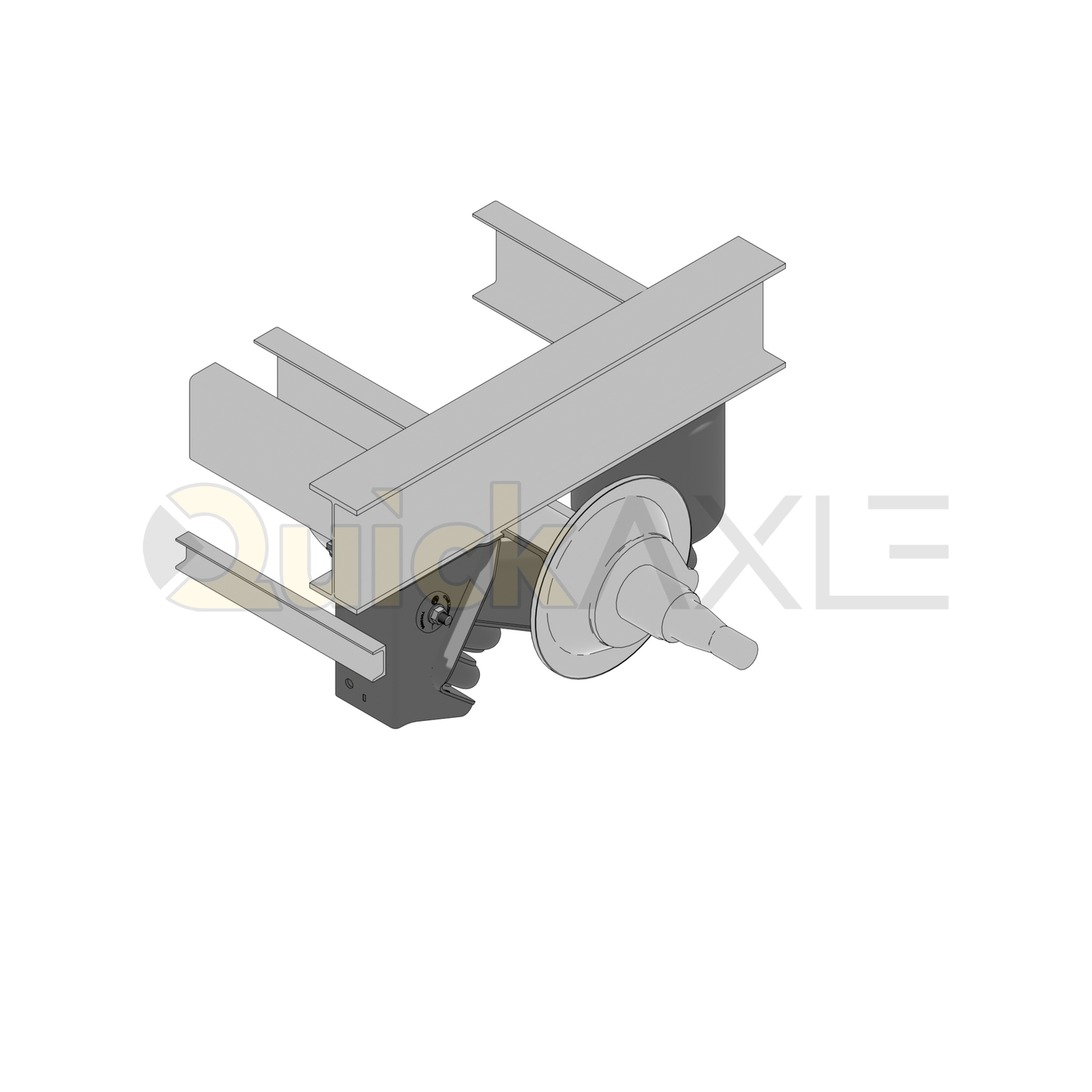 Ridewell RAR-260HT Trailer Integrated Lift Underslung Air Ride Suspension - Non-Steerable - 25,000 lb Capacity - 260020803+D