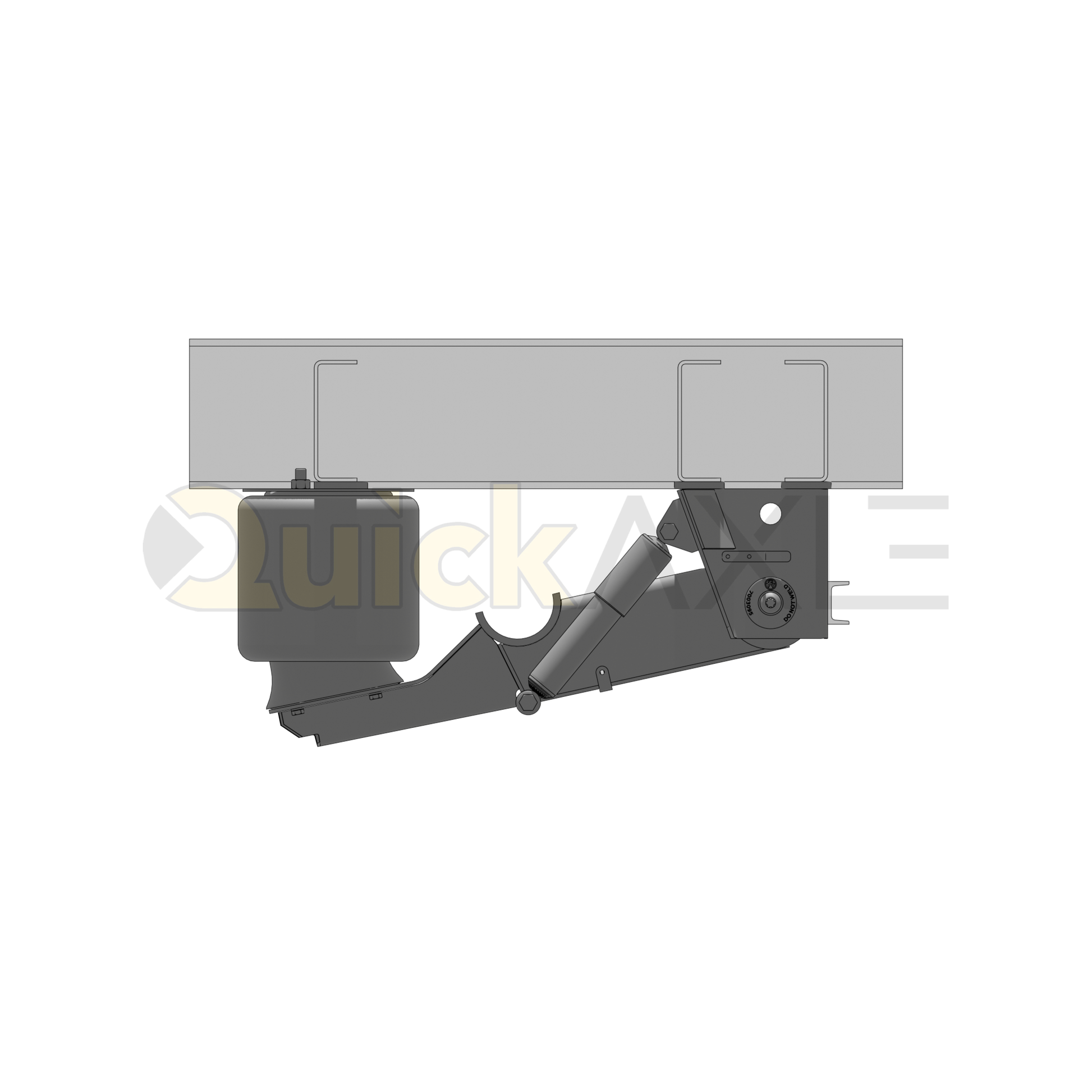 Ridewell RAR-260HT Trailer Underslung Air Ride Suspension with HCK Bracket - Non-Steerable - 25,000 lb Capacity - 260020805+D