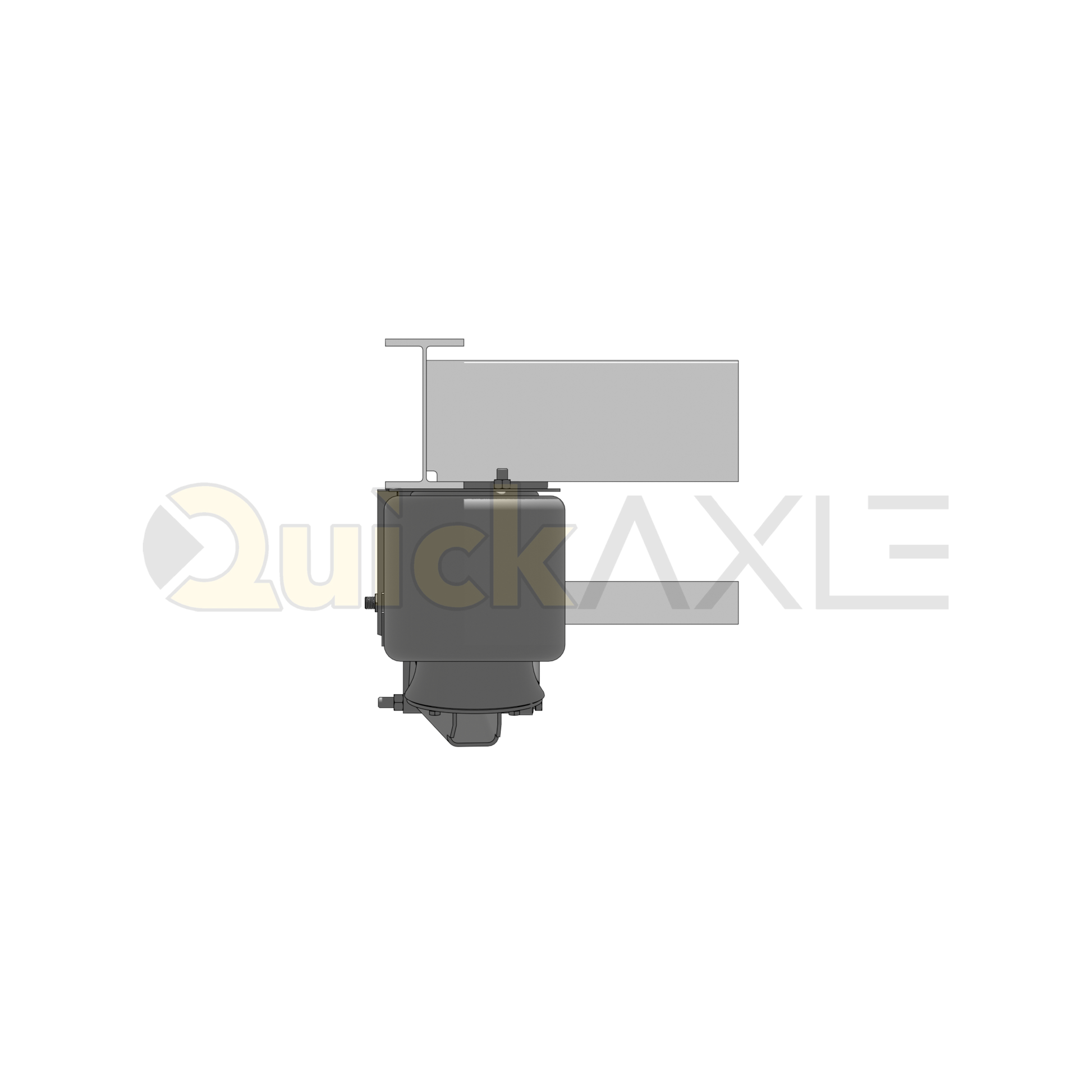 Ridewell RAR-260HT Trailer Underslung Air Ride Suspension with HCK Bracket - Non-Steerable - 25,000 lb Capacity - 260020805+D