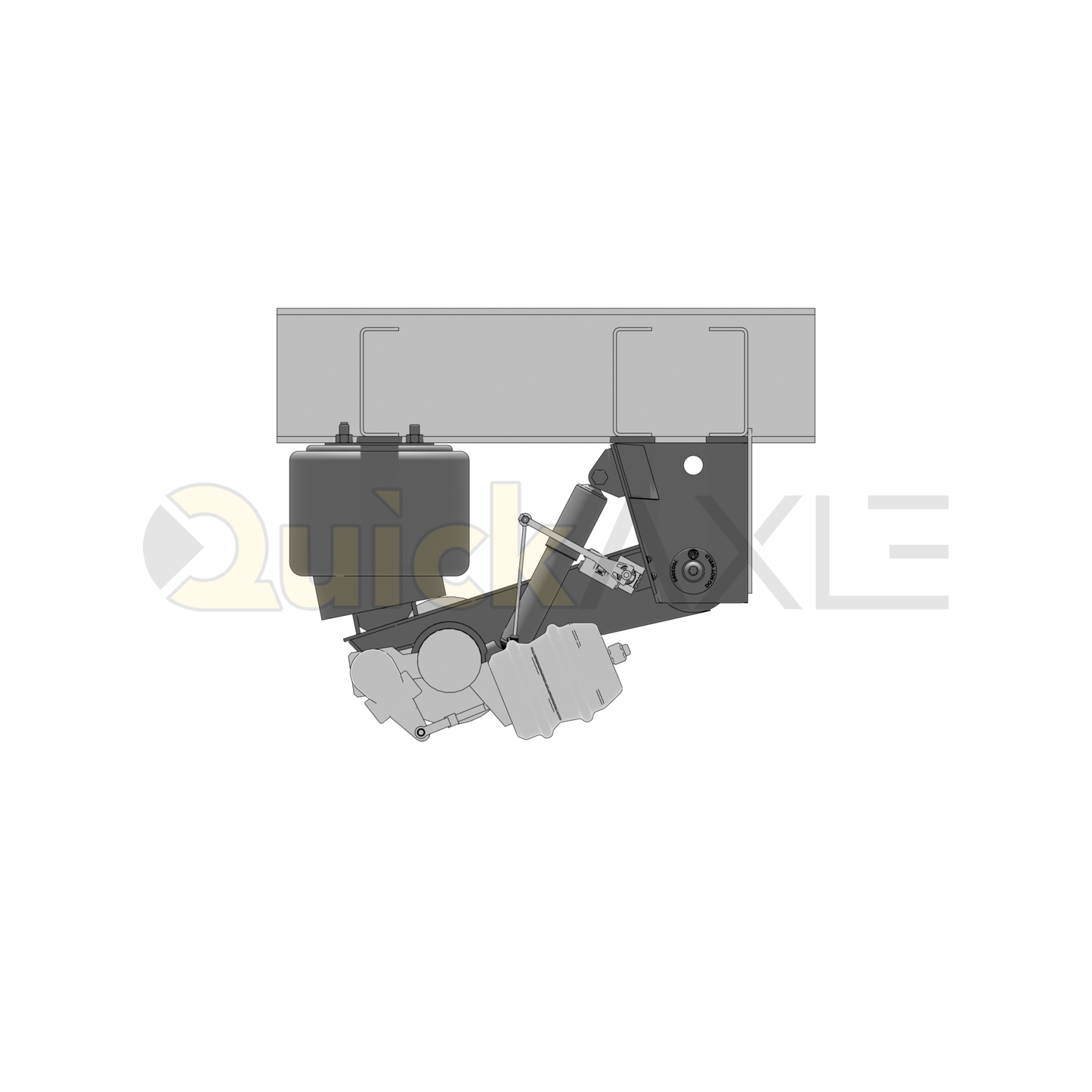Ridewell RAR-260HT Trailer Overslung Air Ride Suspension - Non-Steerable - 25,000 lb Capacity - 2601117+E