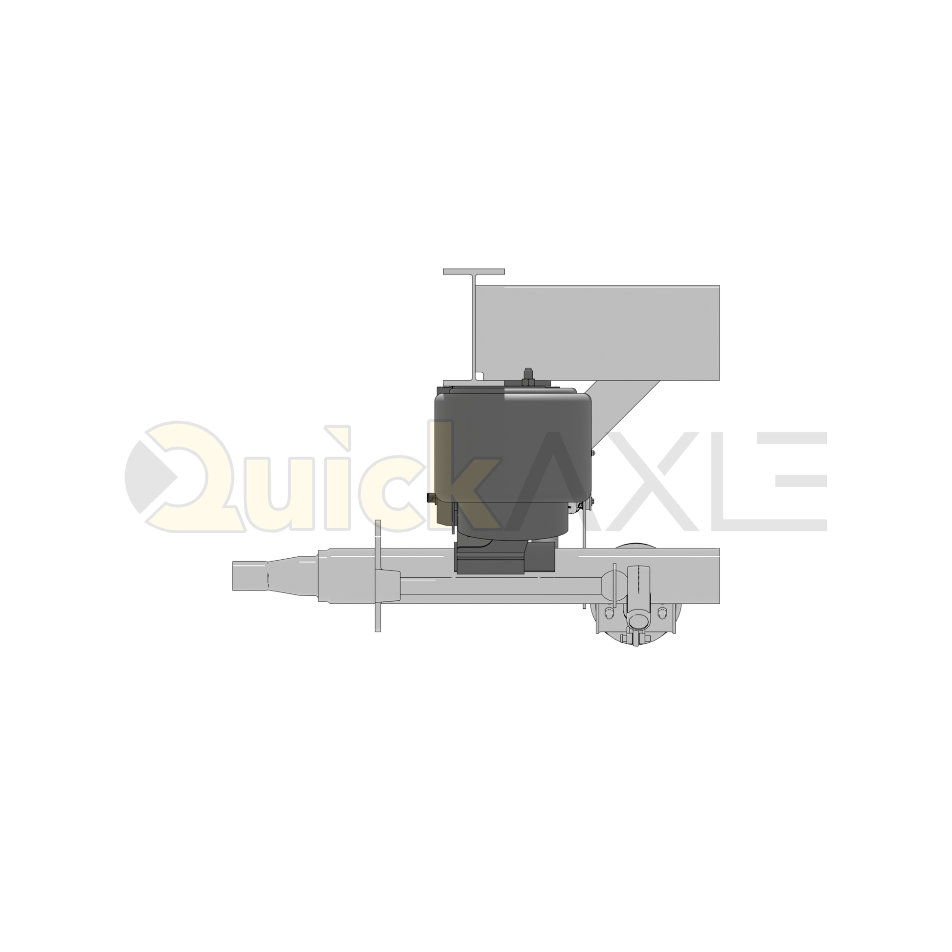 Ridewell RAR-260HT Trailer Overslung Air Ride Suspension - Non-Steerable - 25,000 lb Capacity - 2601117+E