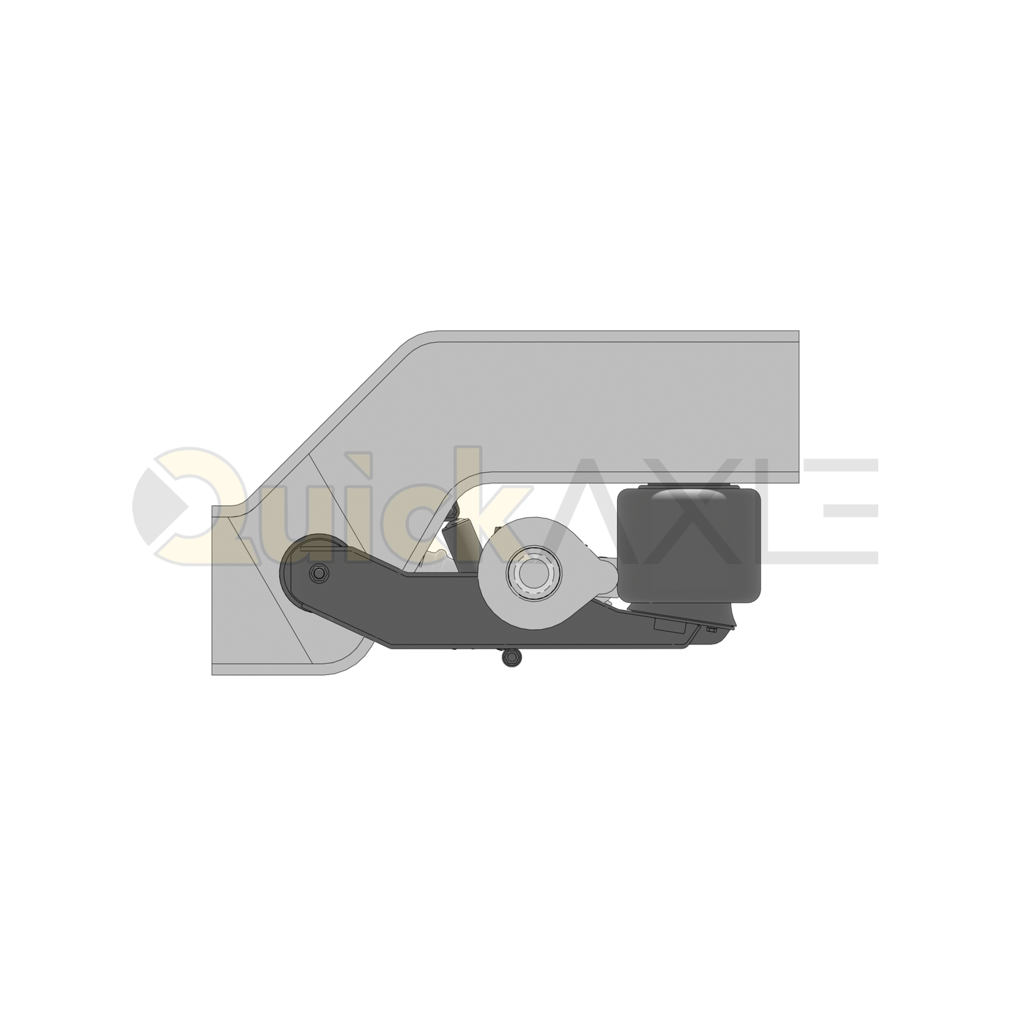 Ridewell RAR-260W Trailer Air Ride Suspension - Yoke Mount - Underslung - Non-Steerable - 25,000 lb Capacity - 2601208