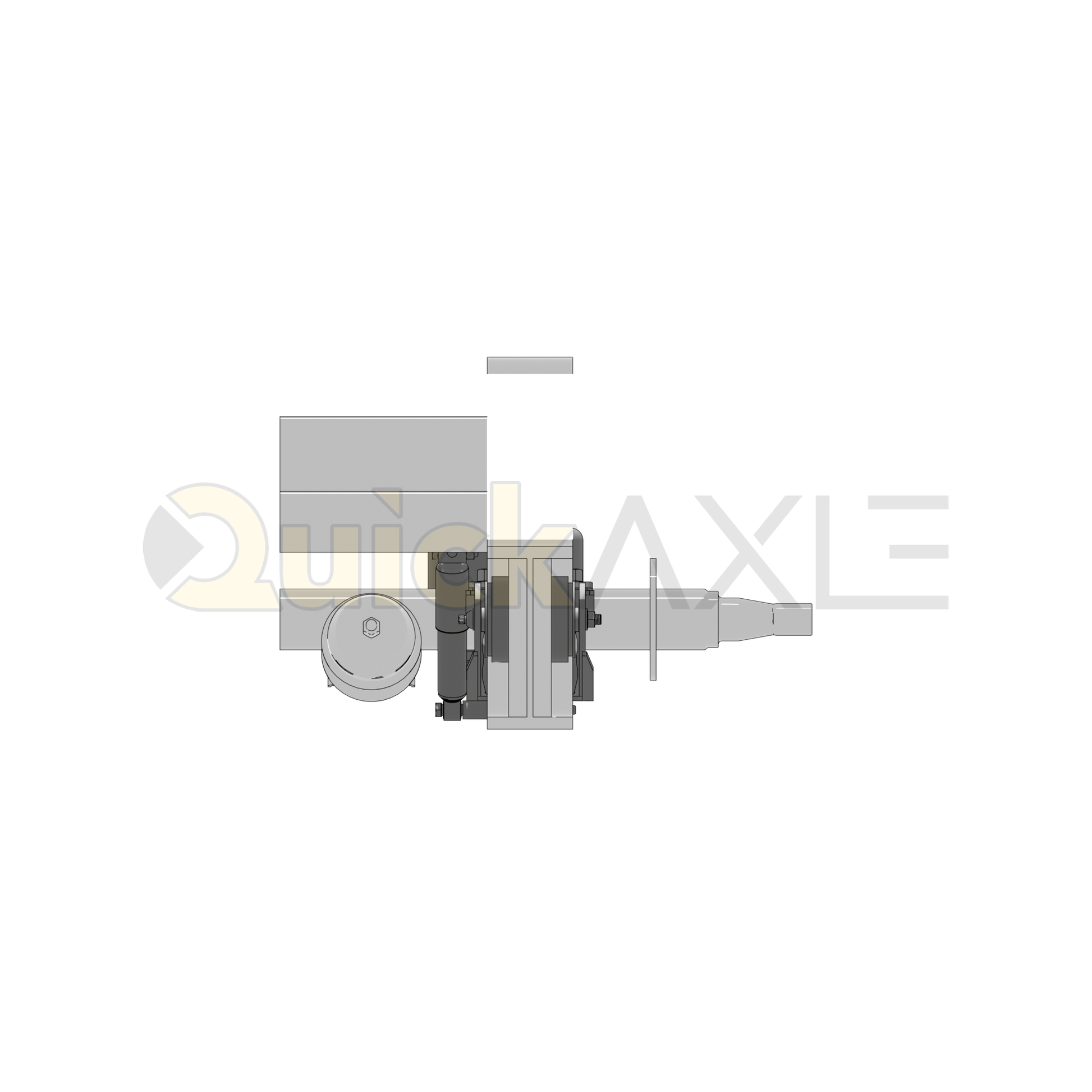 Ridewell RAR-260W Trailer Air Ride Suspension - Yoke Mount - Underslung - Non-Steerable - 25,000 lb Capacity - 2601208
