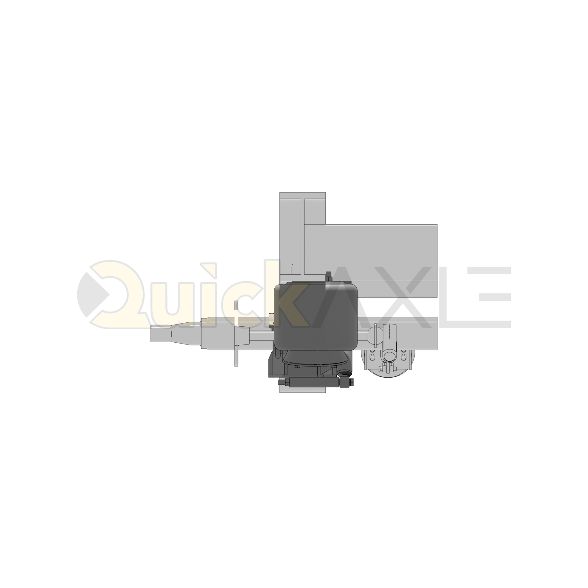 Ridewell RAR-260W Trailer Air Ride Suspension - Yoke Mount - Underslung - Non-Steerable - 25,000 lb Capacity - 2601208