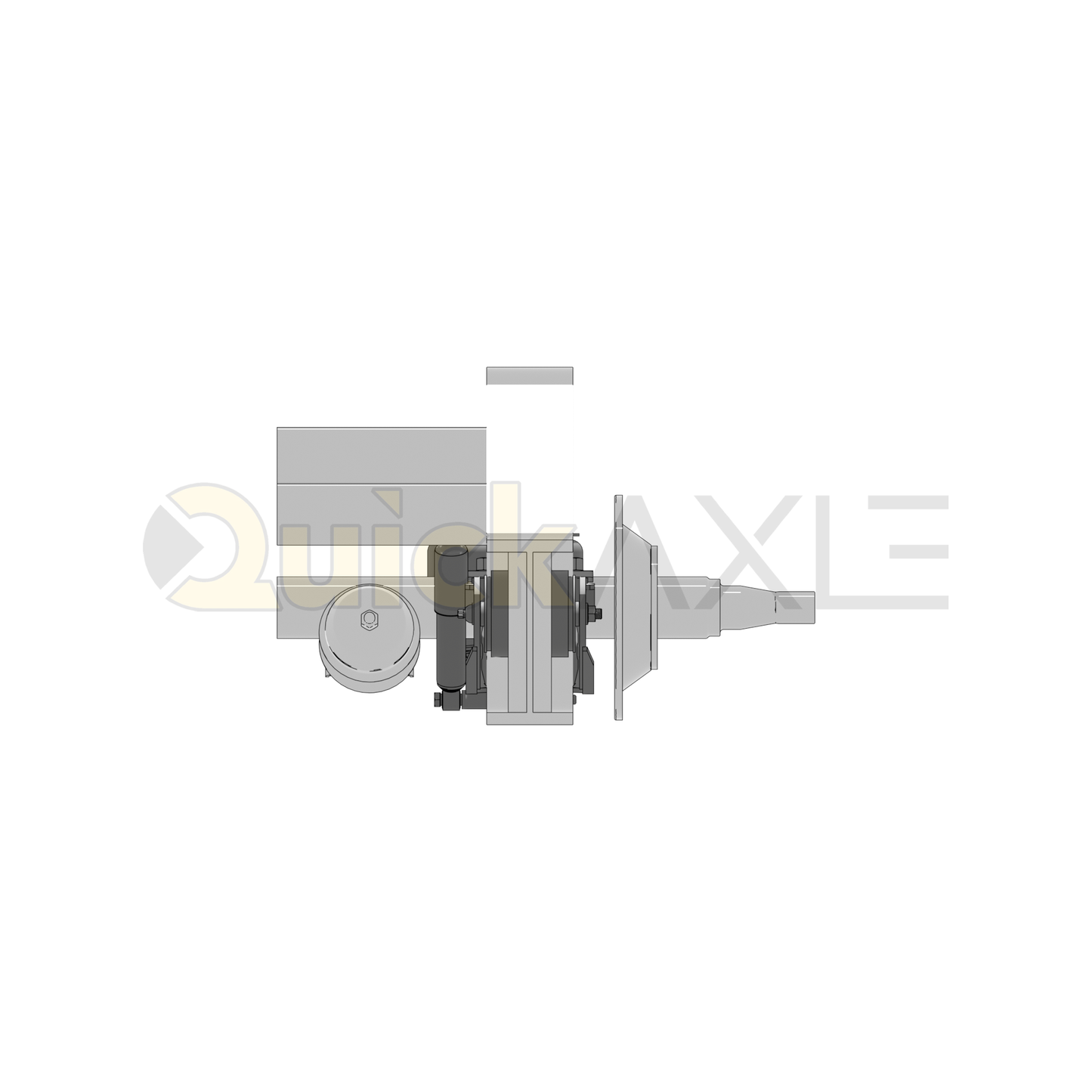 Ridewell RAR-260W Trailer Air Ride Suspension - Yoke Mount - Underslung - Non-Steerable - 25,000 lb Capacity - 2607206