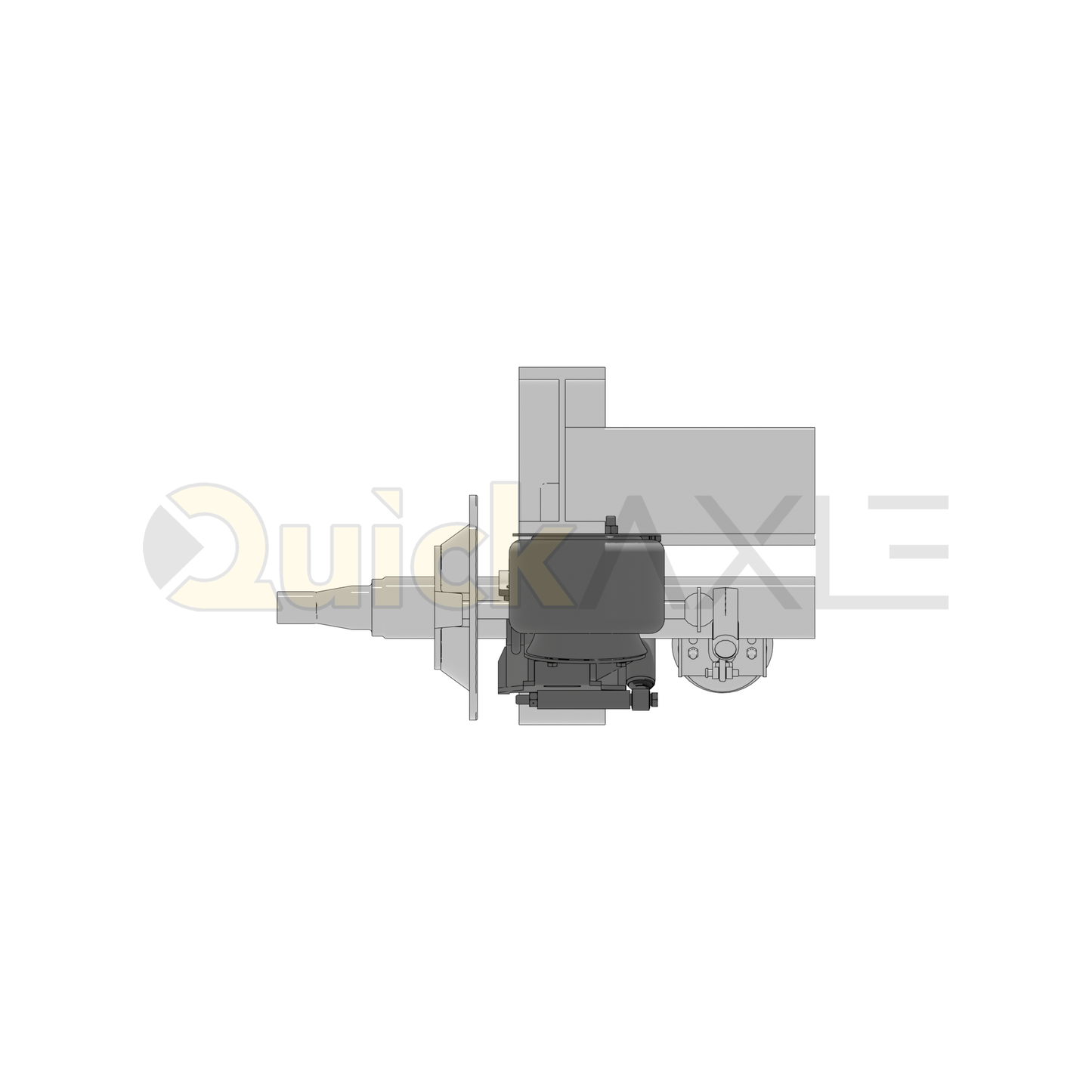Ridewell RAR-260W Trailer Air Ride Suspension - Yoke Mount - Underslung - Non-Steerable - 25,000 lb Capacity - 2607206