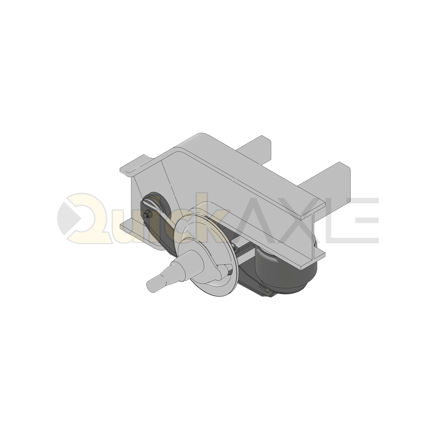Ridewell RAR-260W Trailer Air Ride Suspension - Yoke Mount - Underslung - Non-Steerable - 25,000 lb Capacity - 2607206