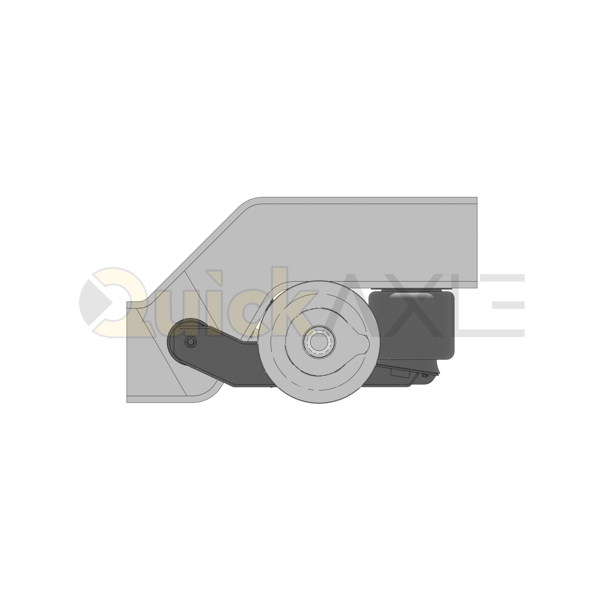 Ridewell RAR-260W Trailer Air Ride Suspension - Yoke Mount - Underslung - Non-Steerable - 25,000 lb Capacity - 2607208