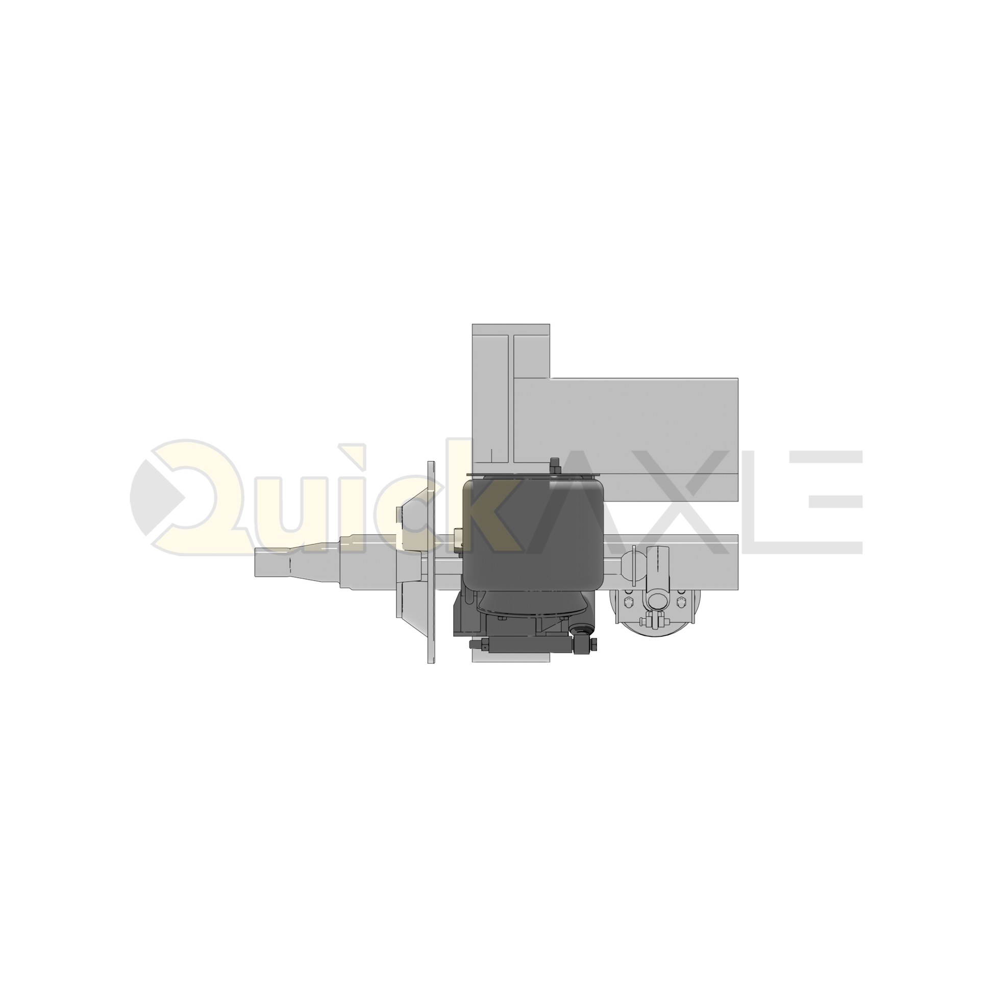 Ridewell RAR-260W Trailer Air Ride Suspension - Yoke Mount - Underslung - Non-Steerable - 25,000 lb Capacity - 2607208