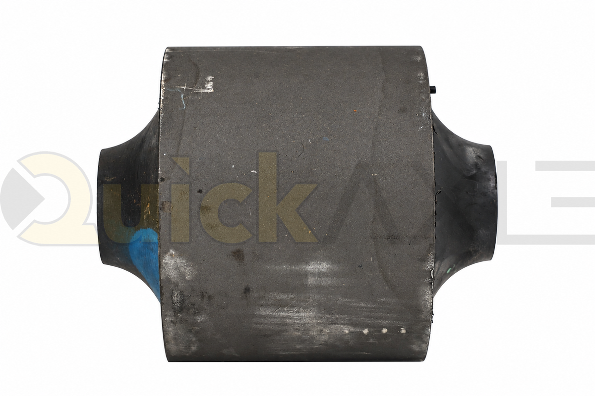 Tapered suspension bushings with blue identification marks and central sleeves.