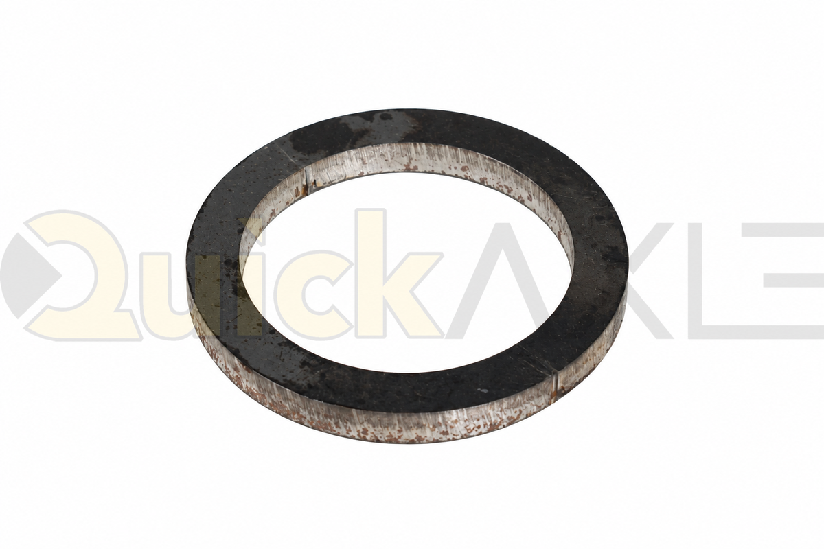 Thick circular washer with a central opening, angled view.