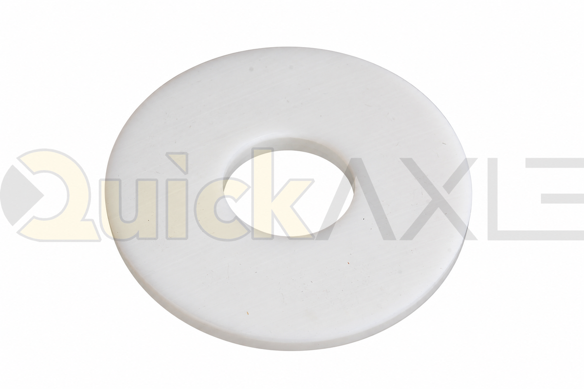 White circular wear washer viewed at an angle.