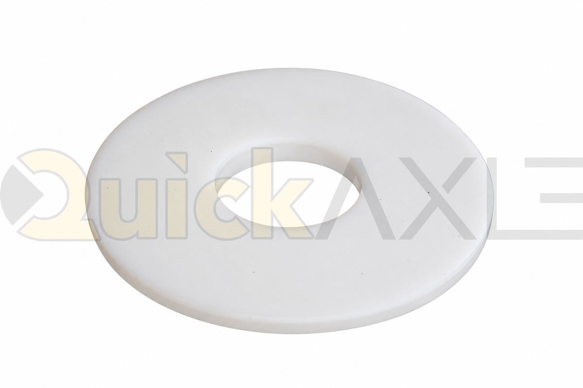 White circular wear washer viewed at an angle.