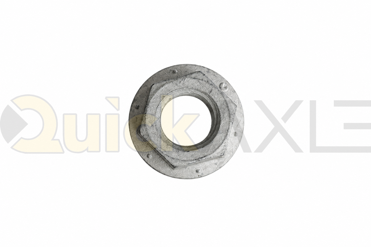 Flat washers arranged to show their central openings and stamped markings.