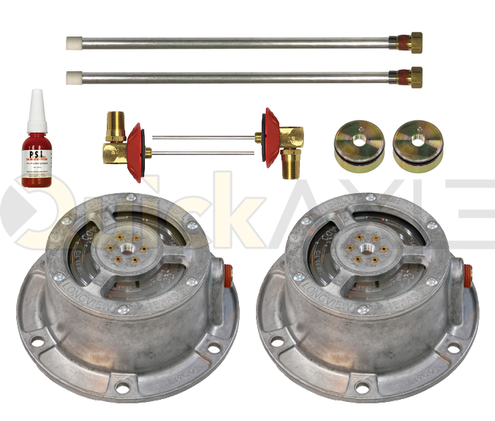 P.S.I. Tire inflation system Kit for single axle (TIS or MTIS) - Single Tire - N Spindle - Oil