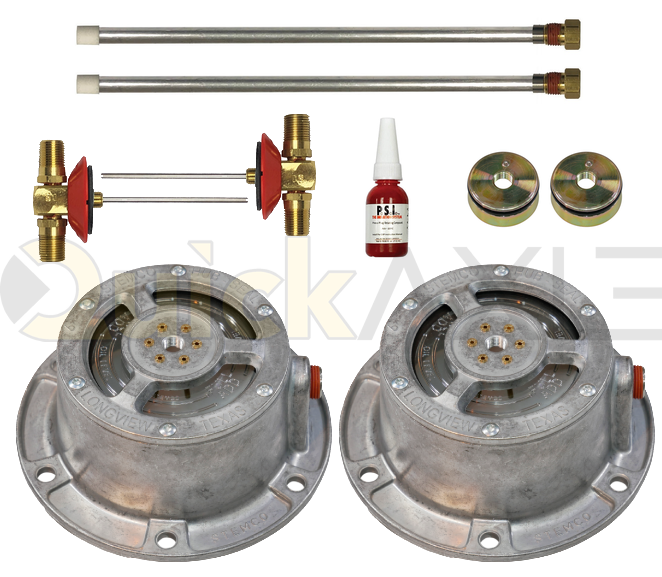 P.S.I. Tire inflation system Kit for single axle (TIS or MTIS) - Dual Tire - N Spindle - Oil