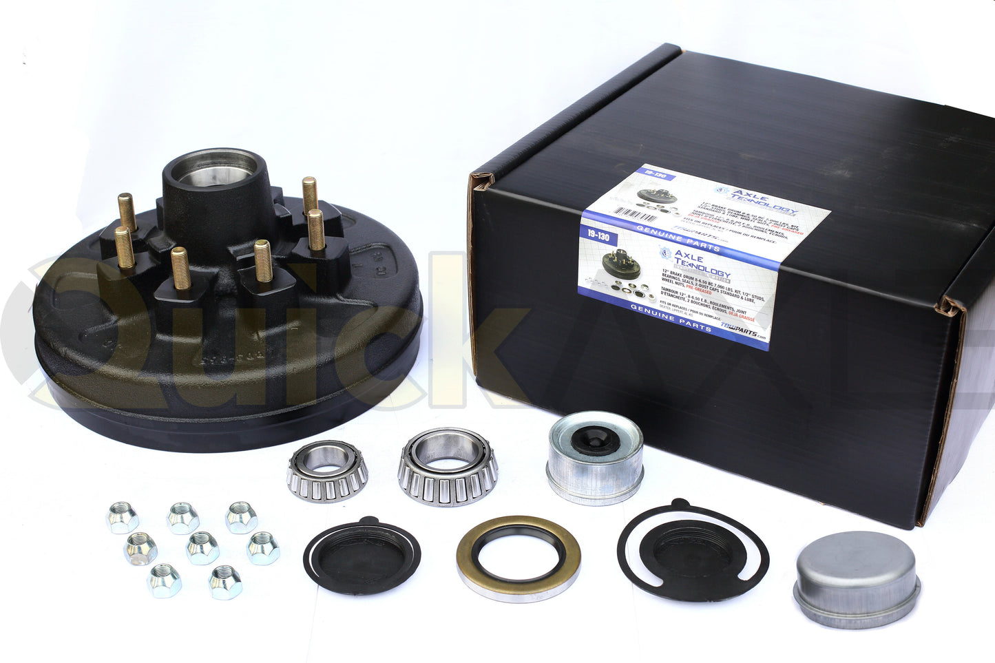 GENUINE AXLETEK 12IN BRAKE DRUM 86.50 BC 7K KIT 1/2IN STUD  BOXED - Axletek #18-130