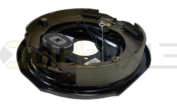 ELECTRIC BRAKE 7K 12IN X 2IN SELFADJUSTING STANDARD WIRE (BLACK) LEFT - Axletek #B12EA-21