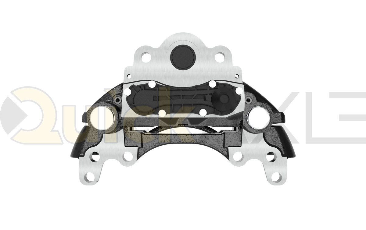 Calipers, NEW, SPPAUTO Brand, BENDIX ADB22X-LT Type, COMPLETE CALIPER LESS SHOES, LEFT (L) / K149715, B-7513