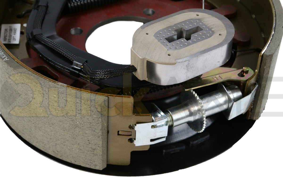ELECTRIC BRAKE 8K 12 1/4IN X 3 3/8IN 4 HOLES DUST SHIELD LEFT - Axletek #B1208E-11