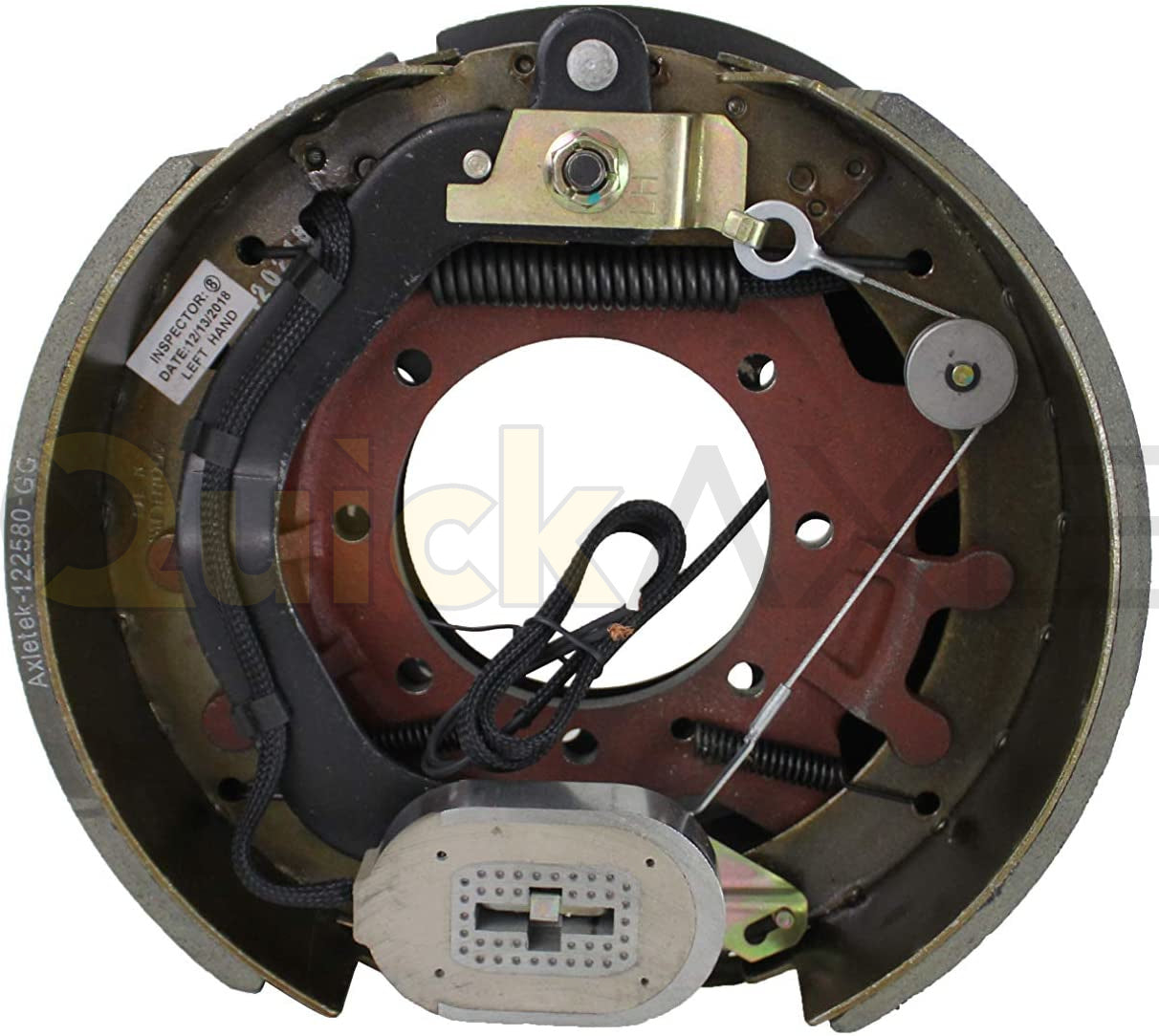ELECTRIC BRAKE 12K GD 121/4IN X 5IN 7 HOLES DUST SHIELD LEFT - Axletek #B1212E-11
