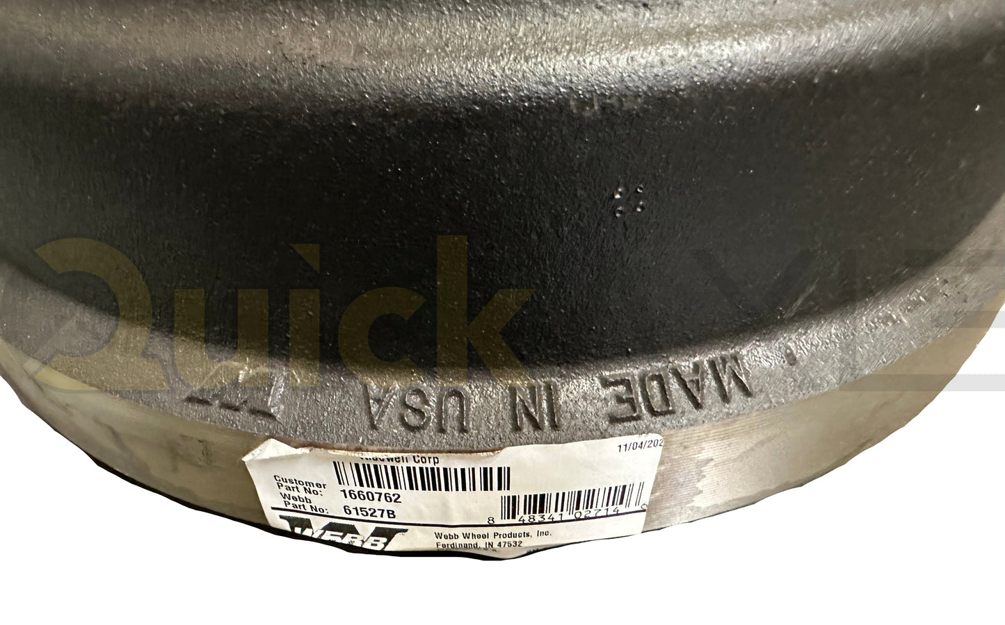 Drum, Webb, M22, 10 Stud Quantity, 11.25 (285.75) Stud Base Circle, Cast Iron, 15.0" x 4.0" Brake Size