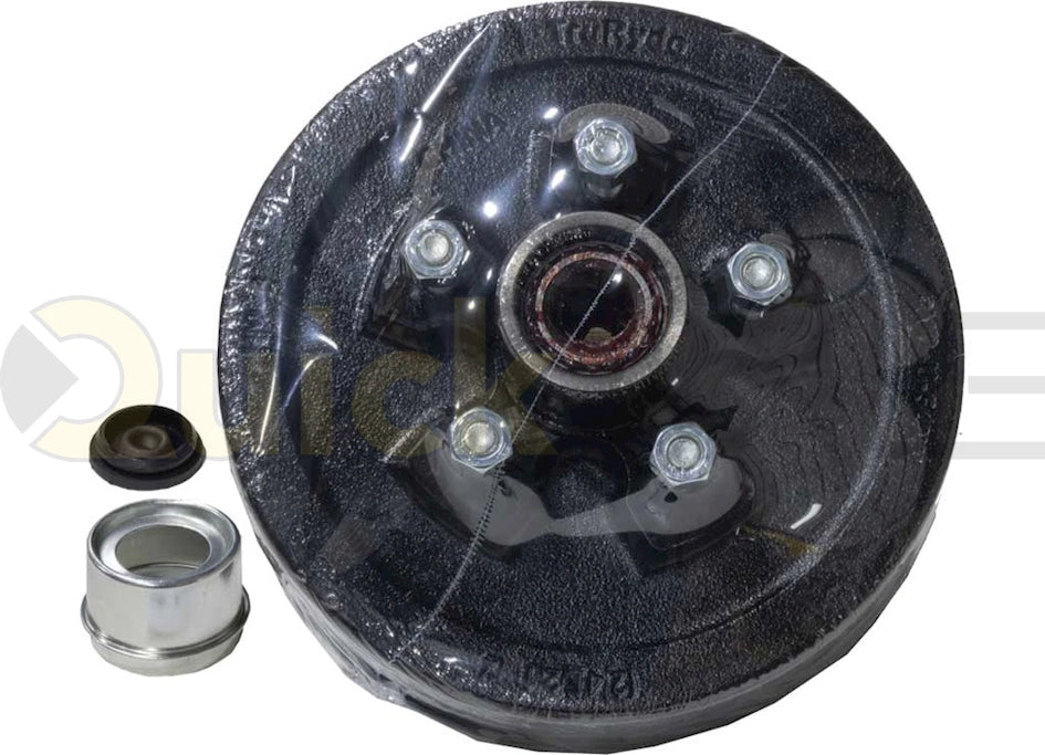 PREGREASED BRAKE DRUM KIT 3.5K 4.5IN CENTER W/ 5 LUGS - TRP #PP-RVDK-2PG