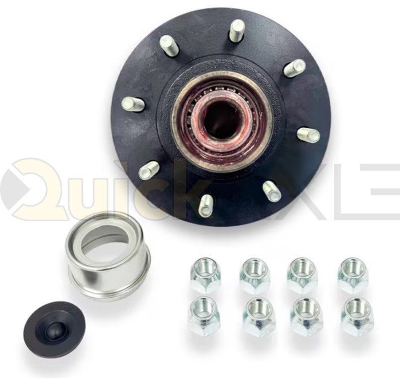 PREGREASED IDLER HUB KIT 7.0K 6.5IN CENTER W/ 8 LUGS - TRP #PP-RVIK-9PG