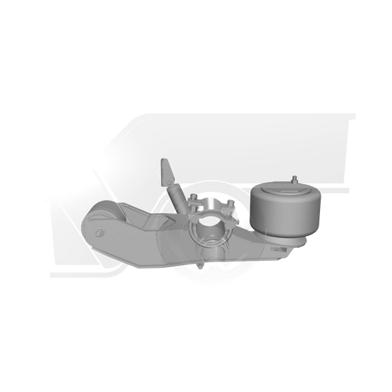 Ridewell RAR-260W Trailer Air Ride Suspension - Yoke Mount - Underslung - Non-Steerable - 25,000 lb Capacity - 2601206